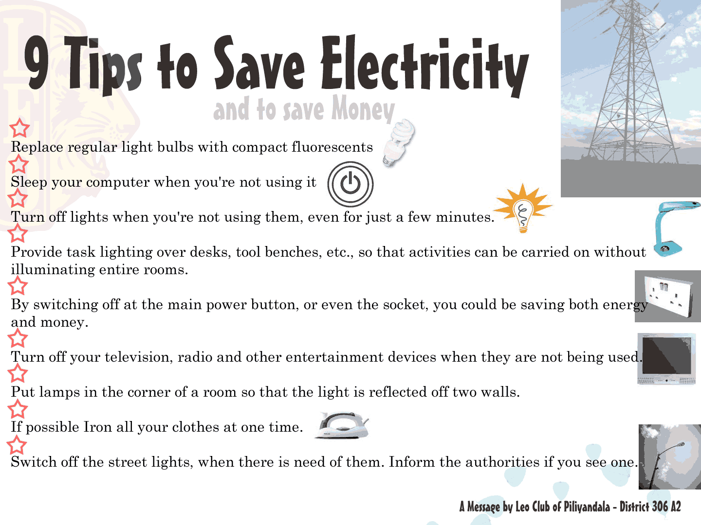 Short Paragraph on Save Electricity